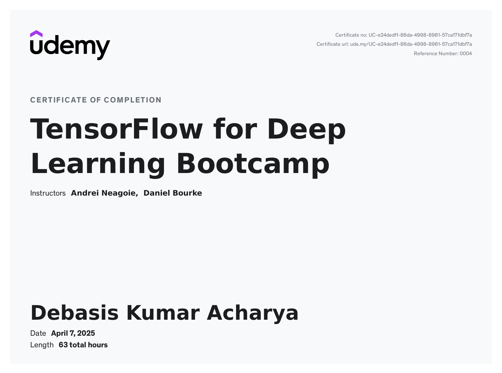 Deeplearning-tensorflow-bootcamp-certification